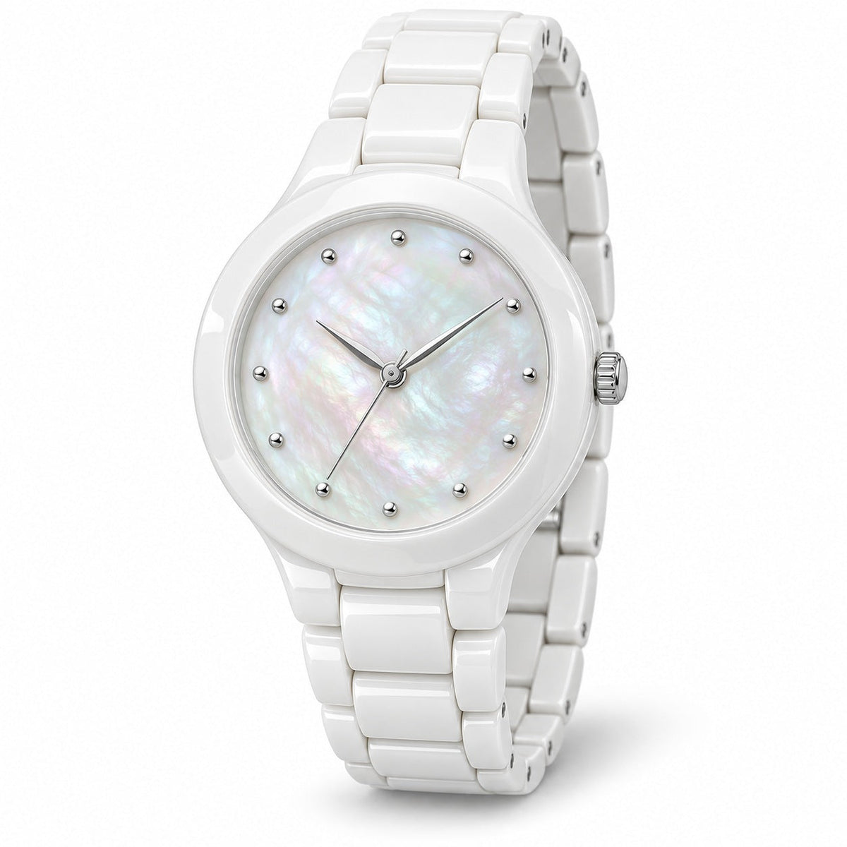 Coastal White Ceramic Style Watch